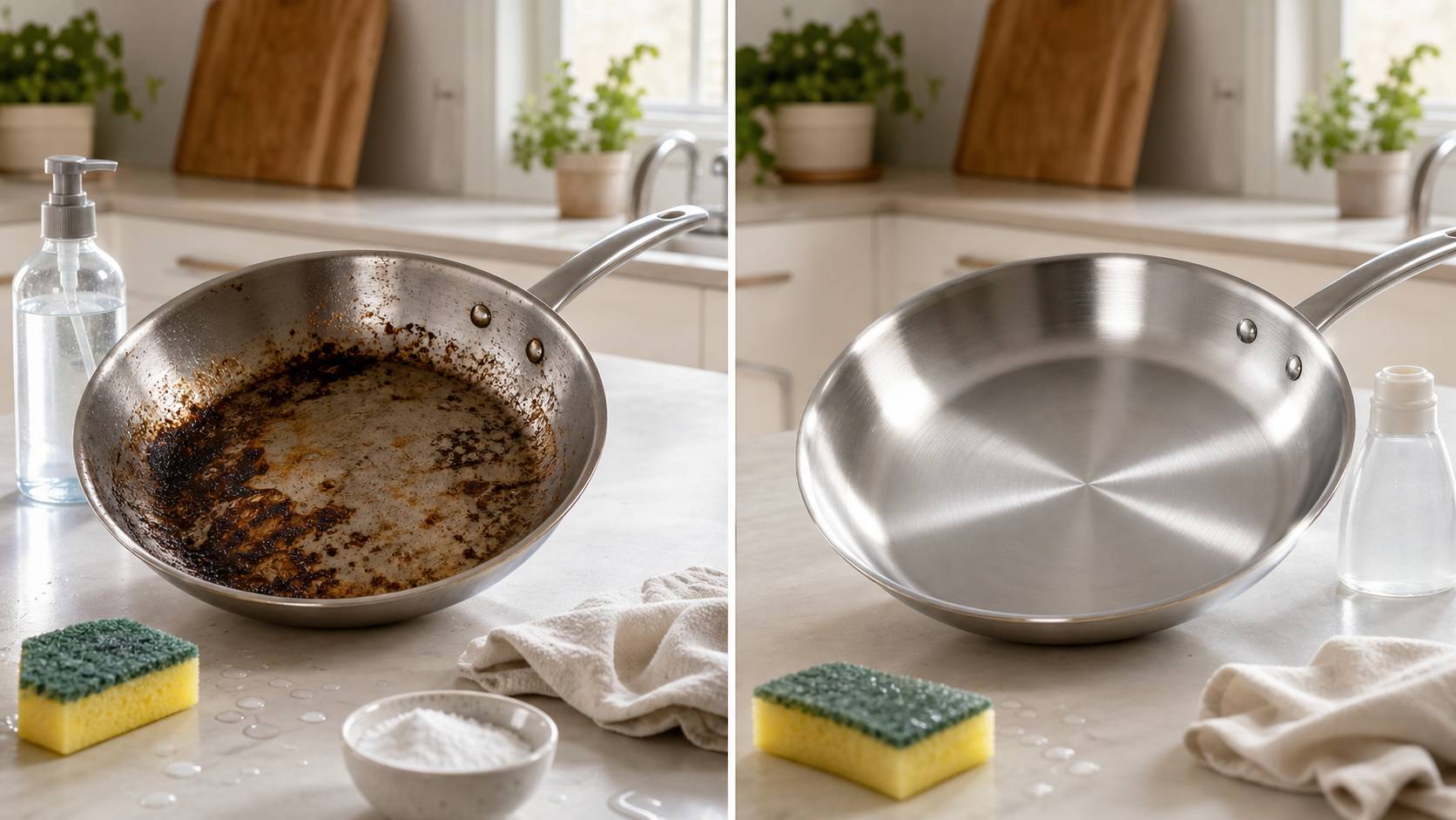 La méthode infaillible pour restaurer une poêle en inox