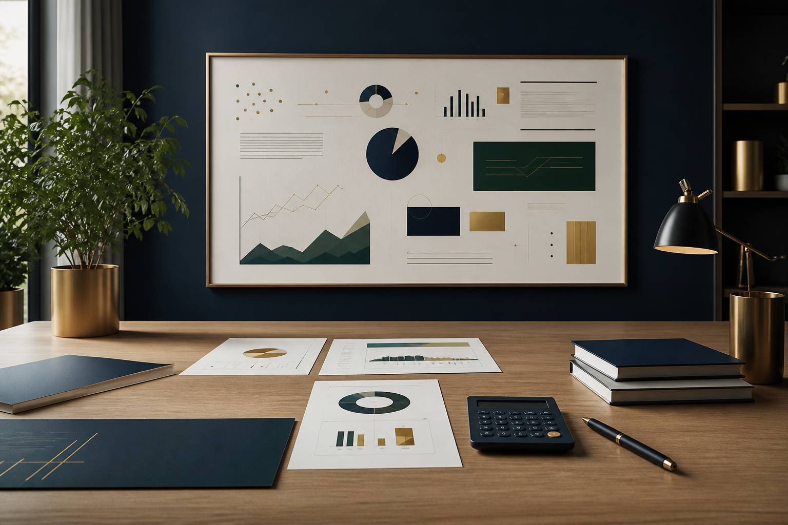 Documents de retraite et planning sur bureau organise