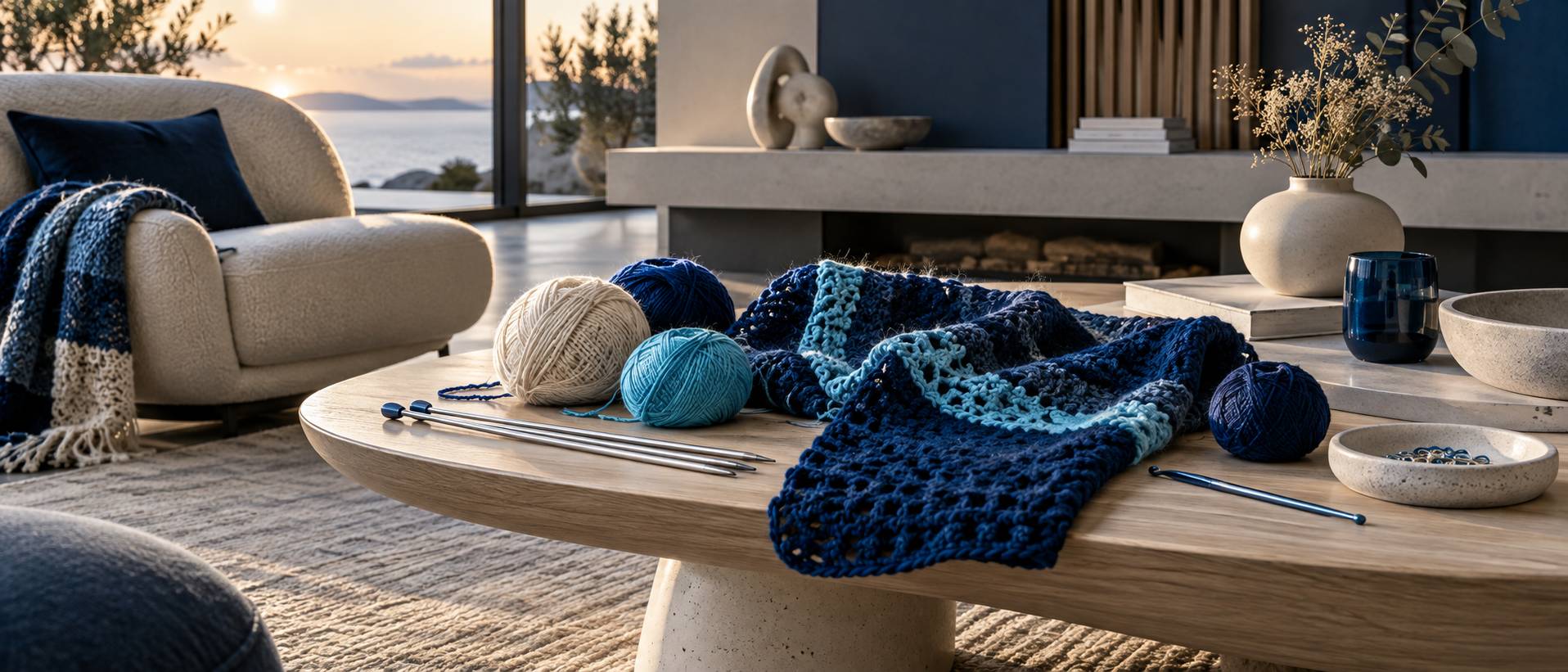 Illustration éditoriale du sujet : Santé et Bien-être : 5 raisons surprenantes de renouer avec le tricot et le crochet