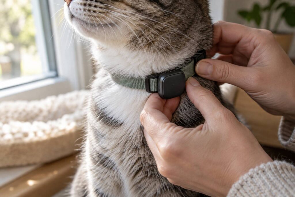 Plan de détail illustrant le sujet de l'article : Comment choisir le collier GPS idéal pour suivre votre chat en toute t